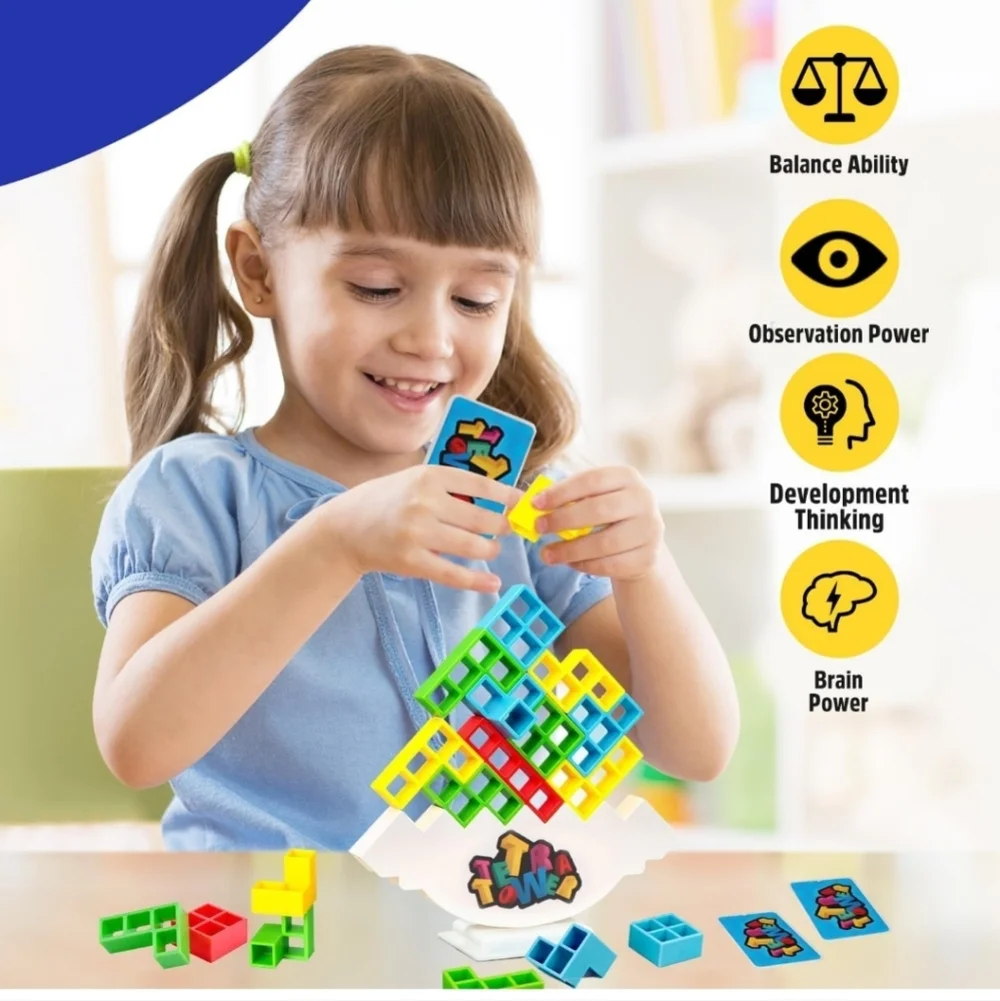 48 PCS Tetra Tower Game-Stacking Game